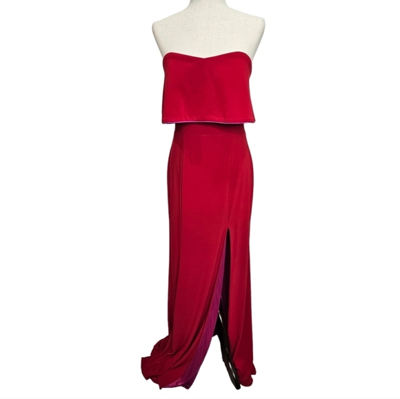 Aqua Bloomingdale's Exclusive Long Popover with Satin Lining Formal Dress Size 8 - Picture 3 of 12